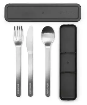 Brabantia Make & Take Besteckset 3 Teile Dunkelgrau