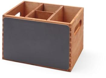 Hendi Besteckbeh&auml;lter mit Kreidetafeln 4 F&auml;cher 210 x 150 x H 150 mm
