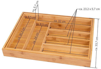 bremermann Bambus Besteckkasten ausziehbar 33,7-50 x 44,7 cm