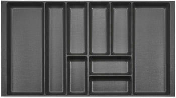 Sotech ORGA-BOX-2 Besteckeinsatz Tiefe 462 mm f&uuml;r Nobilia K&uuml;chen Canvas-Struktur anthrazit Schubladeneinsatz Breite 809 mm f&uuml;r Schubladen 900 mm