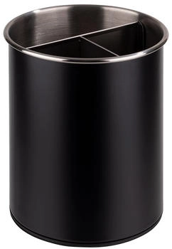 APS Besteckbehälter drehbar Ø 13 cm H16,5 cm Edelstahl Schwarz (11748)