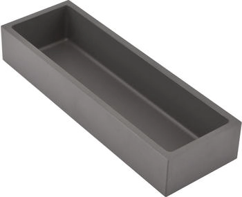 Ninka Connect Schubladen Besteckeinsatz 1-Fach Basisschale klein 30x10x5cm Kunststoff Dunkelgrau/Silber 300 mm (2289.11 10111)