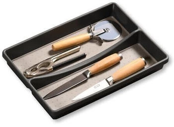 Kesper Besteckeinsatz Kunststoff (PP) B 24xT 32,5x4,5 cm Grau (30093)