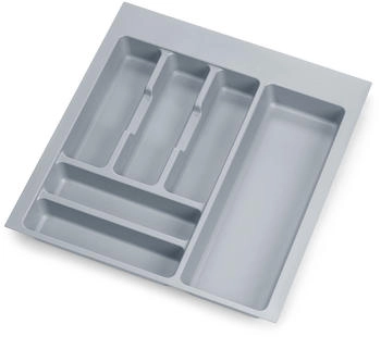 Emuca Schubladenorganisator Kunststoff 6 Fächer Modul 50 cm Grau (8329521)