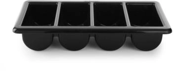 Hendi Besteckbehälter Schwarz 4 Fächer (552315)