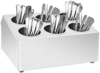 vidaXL Besteckbeh&auml;lter 6 F&auml;cher Quadratisch Edelstahl (51230)