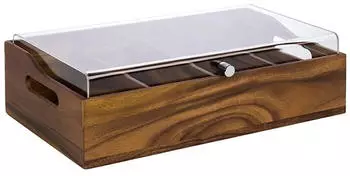 APS VINTAGE Besteckkasten mit Deckel, Akazienholz, 510x280mm (11949)