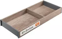 BLUM AMBIA-LINE Schubkastenrahmen breit - Nebraska Eiche/oriongrau matt , 450 mm