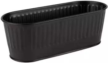 APS Besteckbeh&auml;lter Edelstahl schwarz 29,5x12x10cm (11754)