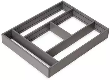 Emuca Alumount Schubladenorganizer 450x500, Aluminium, anthrazitgrau (3021935)