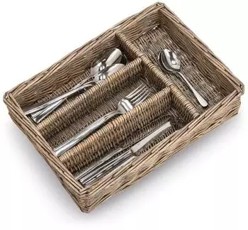 Zeller Besteckkorb, Weide, natur, 35x25x7cm (14177)