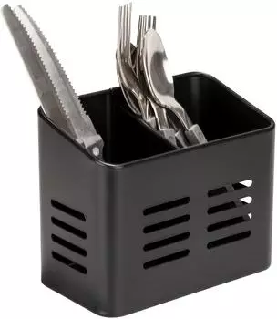 Wenko Baco Besteckkorb pulverbeschichtetes Metall, schwarz (55024100)