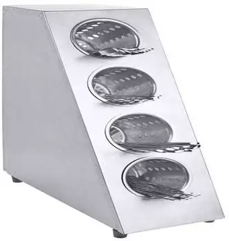 Contacto Besteckköchergestell Tower Edelstahl 18/0, 4 Löcher, 53cm (258/004)