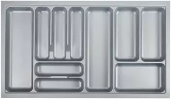 Sotech ORGA-BOX I Besteckeinsatz 817x474mm f&uuml;r Tandembox + ModernBox, 90er Schrank, silbergrau (SO54416)