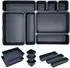 LuxusKollektion Schubladen-Organizer Set, 8-teilig, grau, flexibel kombinierbar