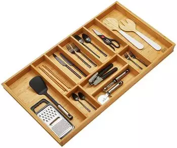 Sotech Orga-Box-1 Besteckeinsatz Bambus 11 Fächer, 919x473mm (Orga-Box-1)