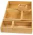 addhome Schubladen-Organizer 6er-Set, Bambus (inkl. Pads)
