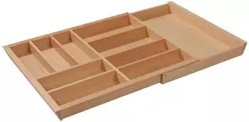 Livingpoint24 Besteckeinsatz Holz ausziehbar 80-100cm (571-0006)