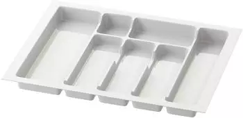 sossai Divio Besteckeinsatz 53x43cm, 7 F&auml;cher, wei&szlig; (BDO-WH53U-1)