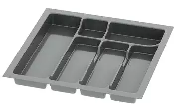 sossai Divio Besteckeinsatz 6 Fächer, 43x43cm, anthrazit (BDO-AN43U-1)