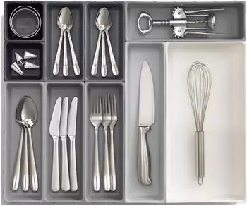 Joseph Joseph Blox Schubladen-Organizer, 10-teilig, grau (85200)