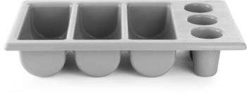 Hendi Besteckfass mit 6 Fächer 530 x 325 x 105 mm GN 1/1 grau