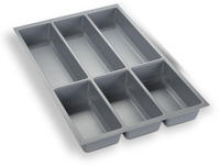 Orga-Box Besteckeinsatz silbergrau f&uuml;r 40er Schublade z.B. Nobilia 08.2012-12.2024