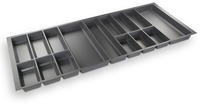 Orga-Box&reg; IV UNIVERSAL Besteckeinsatz Besteckkasten silbergrau f&uuml;r 120er Schublade
