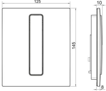 Laufen AU101 INEO für Urinal 125x10x145mm H909101 Chrom Matt (H9091010070001)