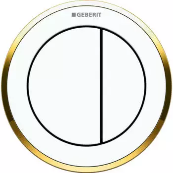 Geberit Fernbet&auml;tigung Typ 10 M&ouml;beldr&uuml;cker wei&szlig;/vergoldet (116.057.KK.1)
