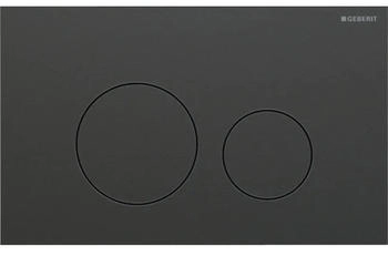 Geberit Sigma40 Round schwarzchrom / geb&uuml;rstet easy-to-clean-beschichtet (115628QD1)