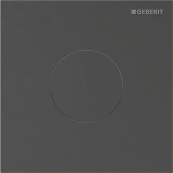 Geberit Typ 40 Urinalsteuerung Round mit elektrononischer Spülauslösung Batteriebetrieb Schwarzchrom gebürstet (116034QD1)