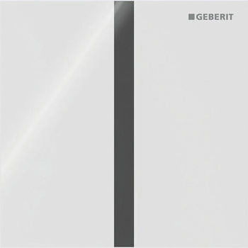 Geberit Typ 40 Urinalsteuerung Square mit elektrononischer Spülauslösung Batteriebetrieb Glas schwarz (116237SI1)