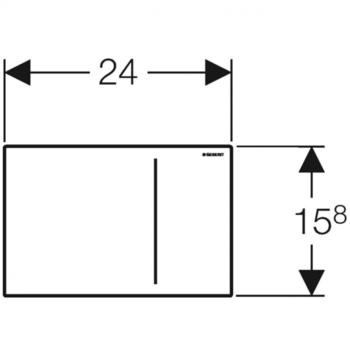 Geberit Sigma 70 Glas umbra Ersatzteil (242.813.SQ.1)