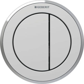 Geberit Sp&uuml;lsysteme Fernbet&auml;tigung Typ 10 pneumatisch f&uuml;r 2-Mengen-Sp&uuml;lung Chrom matt 116.057.JQ.1