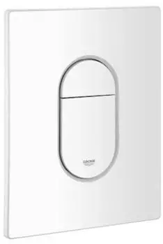 GROHE Abdeckplatte 42378 mit Drucktaste, Alpinwei&szlig;, senkrechte Montage (42378SH0)