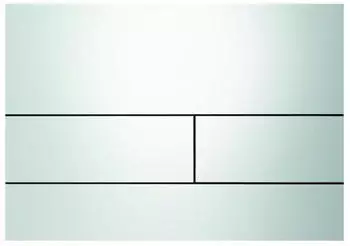 Tece TECEsquare Bet&auml;tigungsplatte Zweimengen-Technik, wei&szlig; gl&auml;nzend (9820393)