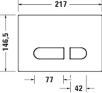 Duravit DuraSystem Betätigungsplatte WC mechanisch, gebürstete Bronze (WD5012044000)