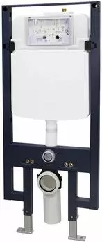 Bernstein WC-Vorwandelement mit Bet&auml;tigungsplatte Glas Schwarz (G3008)