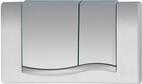 MEPA WC-Bet&auml;tigungsplatte MEPA Wave 2-M (Mattchrom, 330x180x22 mm, aus Kunststoff,