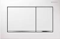 Geberit 115080KJ1, Geberit Abdeckplatte Omega 20 Square 115080KJ1 weiss - verchromt -