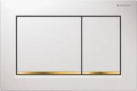 Geberit Omega20 - Bet&auml;tigungsplatte OMEGA20, wei&szlig; / vergoldet 115.080.KK.1