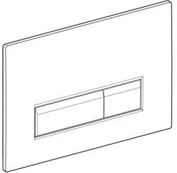 Geberit Sigma40 wei&szlig; / Aluminium geb&uuml;rstet (242.601.KQ.1)