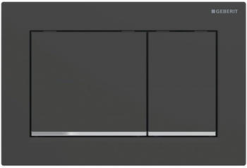 Geberit Omega30 f&uuml;r 2-Mengen-Sp&uuml;lung schwarz matt lackiert easy-to-clean-beschichtet/hochglanz-verchromt (115.080.14.1)