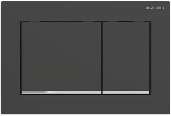 Geberit Omega30 für 2-Mengen-Spülung schwarz matt lackiert easy-to-clean-beschichtet/hochglanz-verchromt (115.080.14.1)