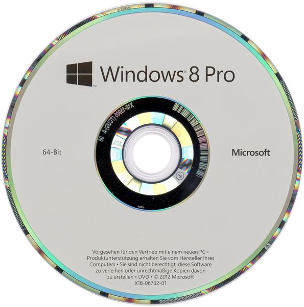 Microsoft Windows 8 Pro 64-Bit OEM DE