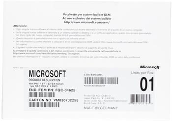Microsoft Windows 7 Professional 32Bit SP1 OEM (IT)