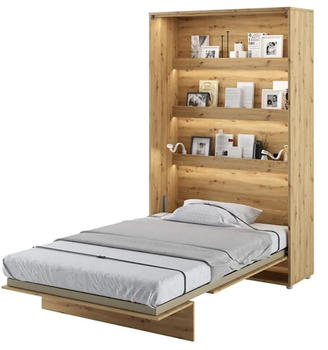 Meblini Bed Concept BC-02 120x200cm vertikal mit Matratze artisan-eiche