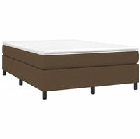 Boxspringbett Mit Matratze Dunkelbraun 140x200 Cm Stoff Vidaxl