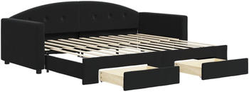 vidaXL Tagesbett Ausziehbar mit Schubladen 90x200cm Samt (3197353)